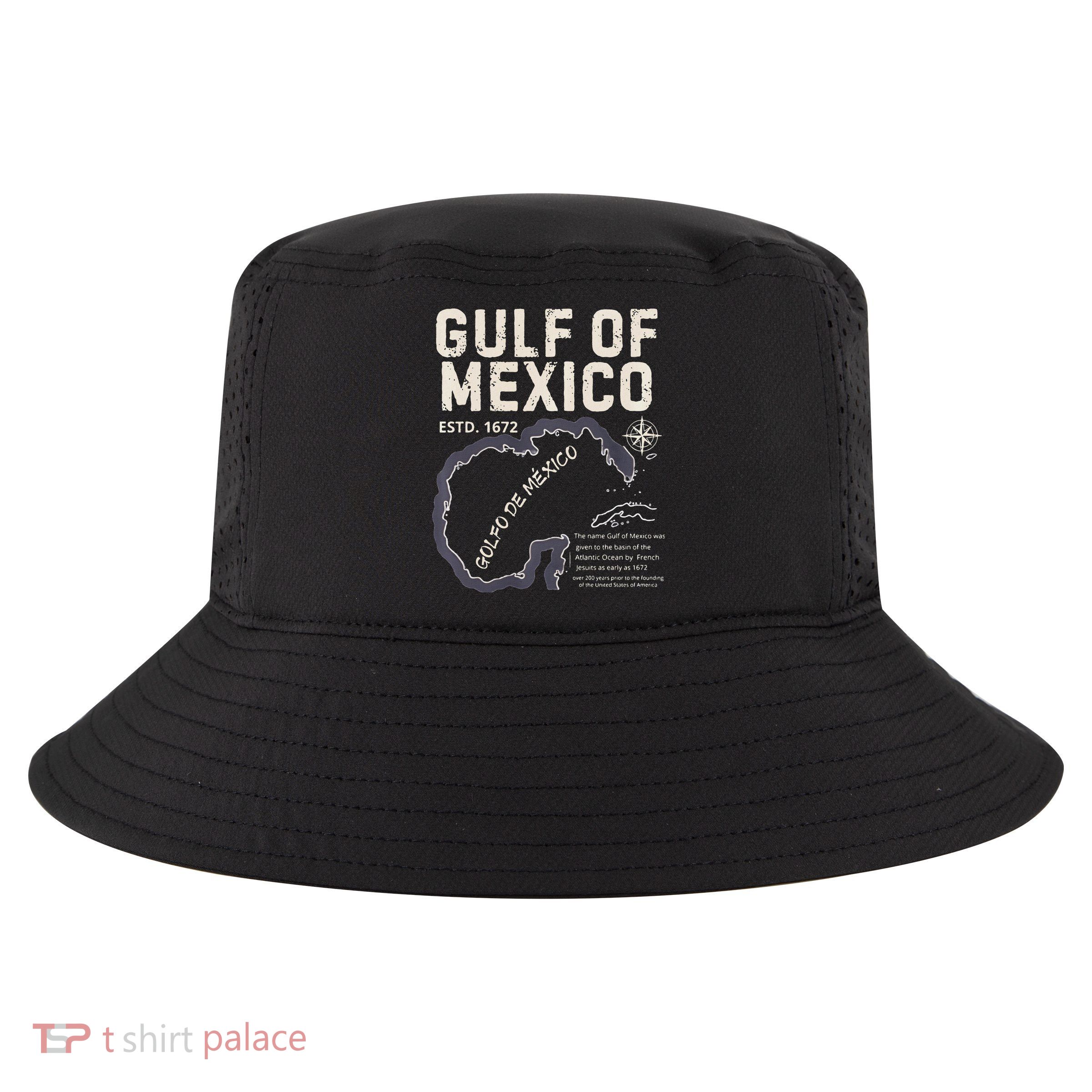 Gulf Of Mexico 1672 Historic Map Golfo De MéXico Estd. 1672 Cool Comfort Performance Bucket Hat