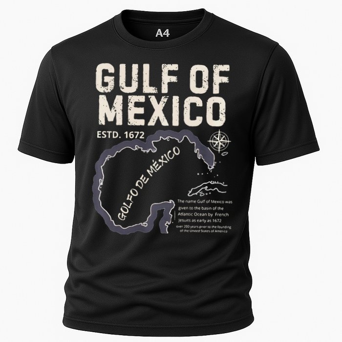 Gulf Of Mexico 1672 Historic Map Golfo De MéXico Estd. 1672 Cooling Performance Crew T-Shirt