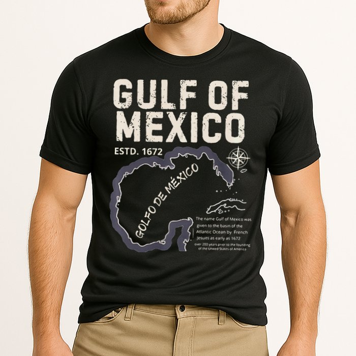 Gulf Of Mexico 1672 Historic Map Golfo De MéXico Estd. 1672 Cooling Performance Crew T-Shirt