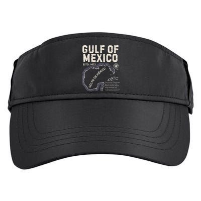 Gulf Of Mexico 1672 Historic Map Golfo De MéXico Estd. 1672 Adult Drive Performance Visor