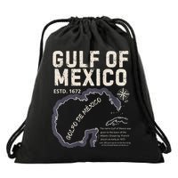 Gulf Of Mexico 1672 Historic Map Golfo De MéXico Estd. 1672 Drawstring Bag