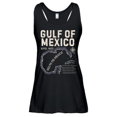 Gulf Of Mexico 1672 Historic Map Golfo De MéXico Estd. 1672 Ladies Essential Flowy Tank