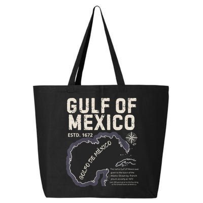 Gulf Of Mexico 1672 Historic Map Golfo De MéXico Estd. 1672 25L Jumbo Tote