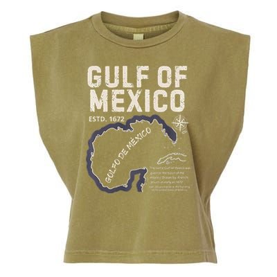 Gulf Of Mexico 1672 Historic Map Golfo De MéXico Estd. 1672 Garment-Dyed Women's Muscle Tee