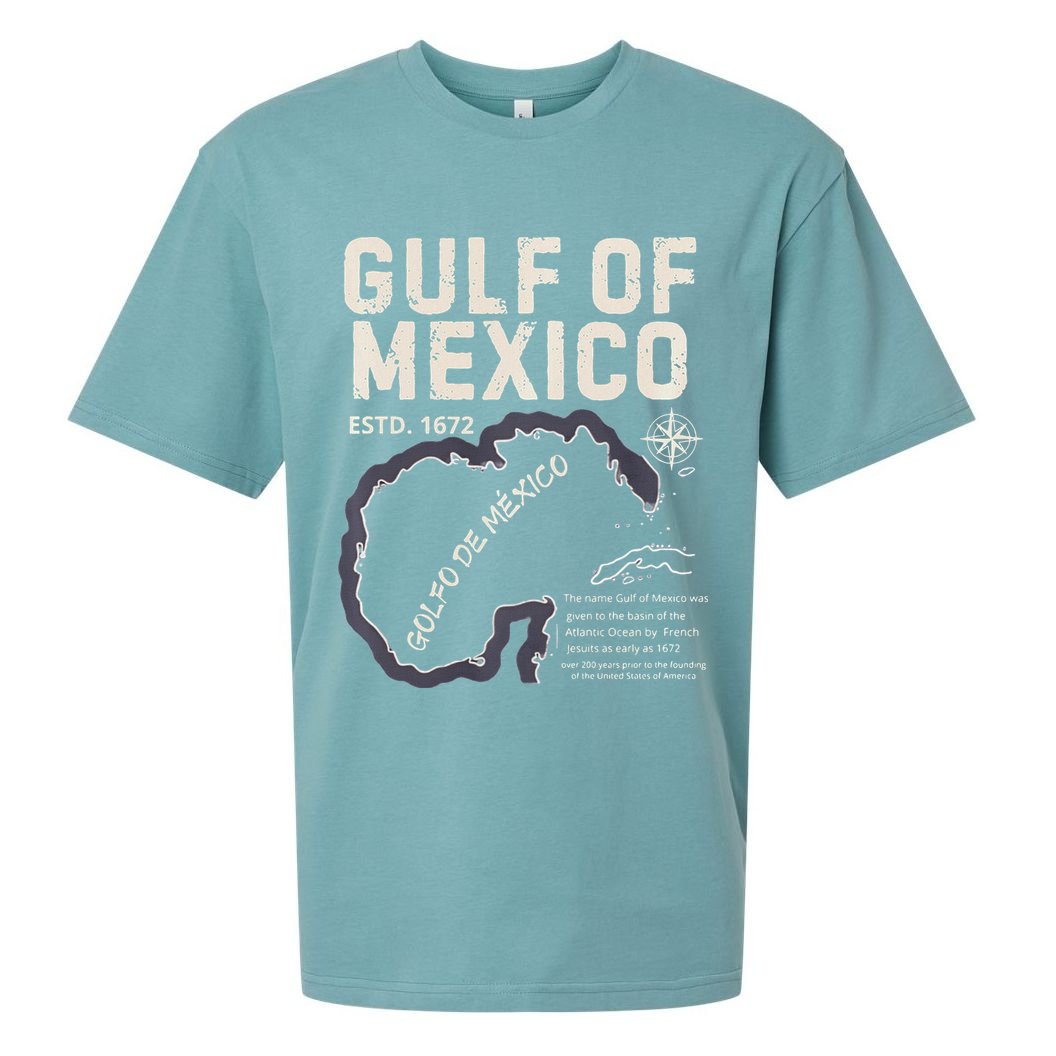Gulf Of Mexico 1672 Historic Map Golfo De MéXico Estd. 1672 Sueded Cloud Jersey T-Shirt