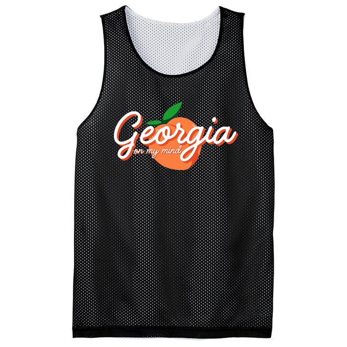 Georgia On My Mind Vacation Souvenir Mesh Reversible Basketball Jersey Tank