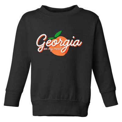 Georgia On My Mind Vacation Souvenir Toddler Sweatshirt