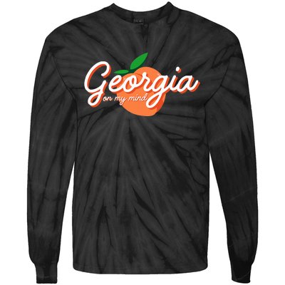 Georgia On My Mind Vacation Souvenir Tie-Dye Long Sleeve Shirt