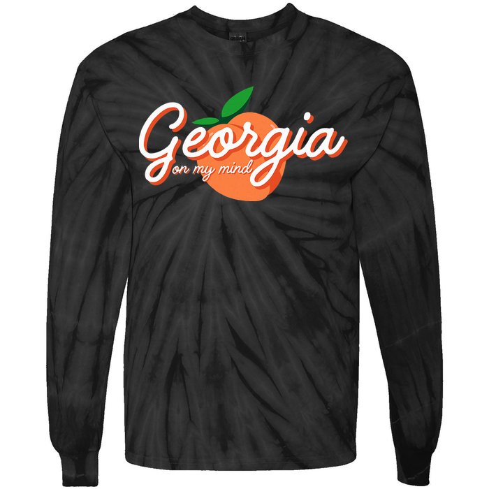 Georgia On My Mind Vacation Souvenir Tie-Dye Long Sleeve Shirt