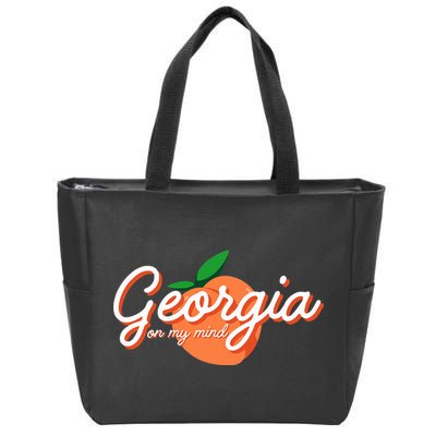 Georgia On My Mind Vacation Souvenir Zip Tote Bag