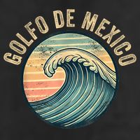 Golfo Of Mexico Souvenir 7 Panel Mesh Trucker Snapback Hat