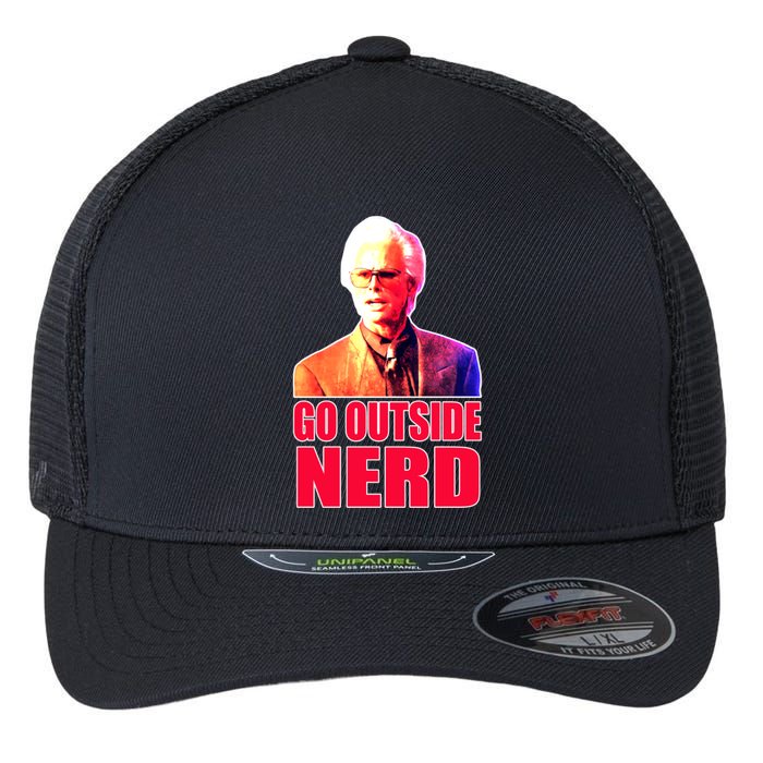 Go Outside Nerd Baby Billy Chirps Flexfit Unipanel Trucker Cap