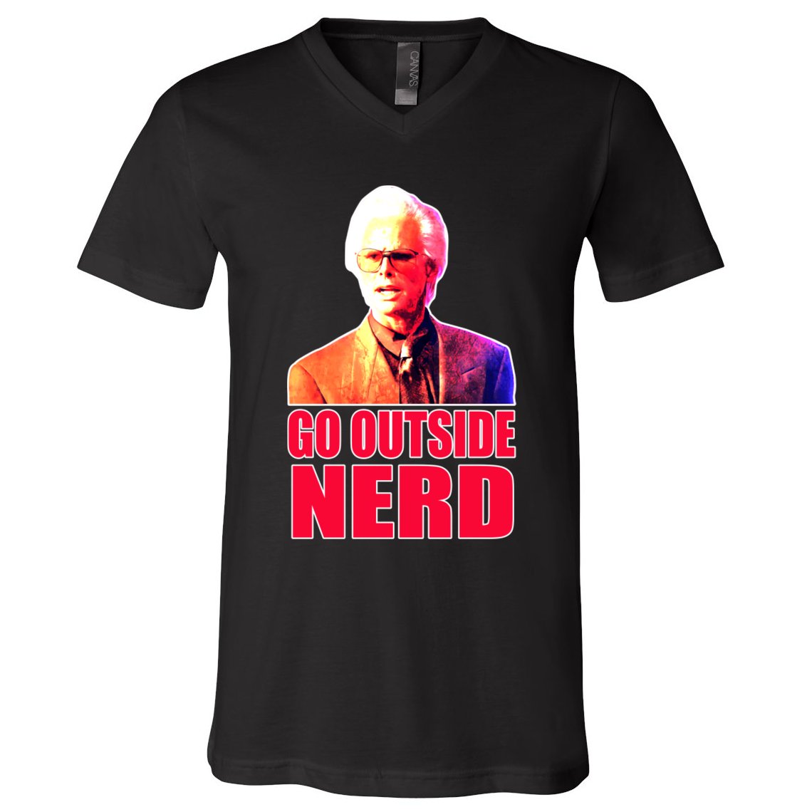 Go Outside Nerd Baby Billy Chirps V-Neck T-Shirt