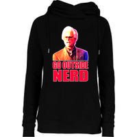 Go Outside Nerd Baby Billy Chirps Womens Funnel Neck Pullover Hood