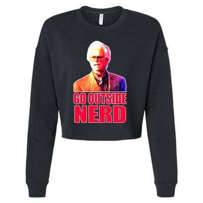 Go Outside Nerd Baby Billy Chirps Cropped Pullover Crew