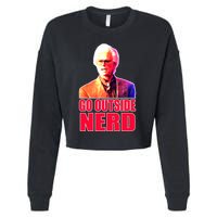 Go Outside Nerd Baby Billy Chirps Cropped Pullover Crew
