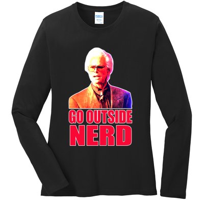 Go Outside Nerd Baby Billy Chirps Ladies Long Sleeve Shirt