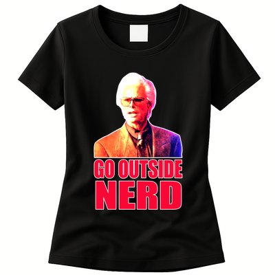 Go Outside Nerd Baby Billy Chirps Womens T-Shirt