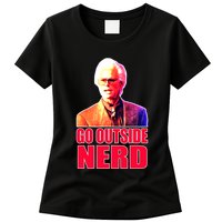 Go Outside Nerd Baby Billy Chirps Womens T-Shirt