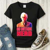 Go Outside Nerd Baby Billy Chirps Womens T-Shirt