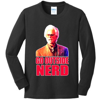 Go Outside Nerd Baby Billy Chirps Kids Long Sleeve Shirt