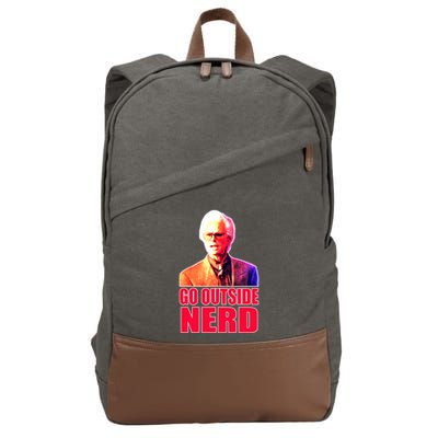 Go Outside Nerd Baby Billy Chirps Cotton Canvas Backpack
