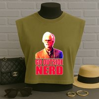 Go Outside Nerd Baby Billy Chirps Garment-Dyed Women's Muscle Tee