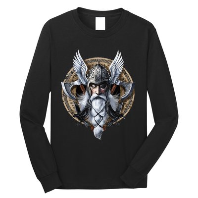 God Odin Norse Viking Warrior Nordic Pagan Long Sleeve Shirt