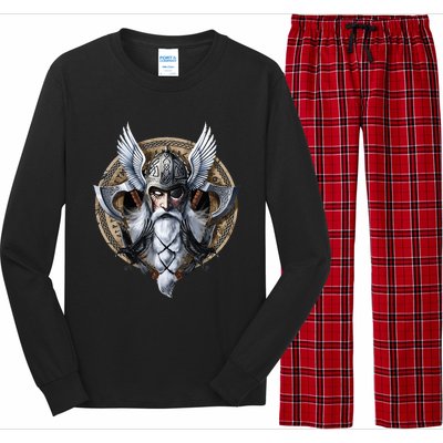 God Odin Norse Viking Warrior Nordic Pagan Long Sleeve Pajama Set