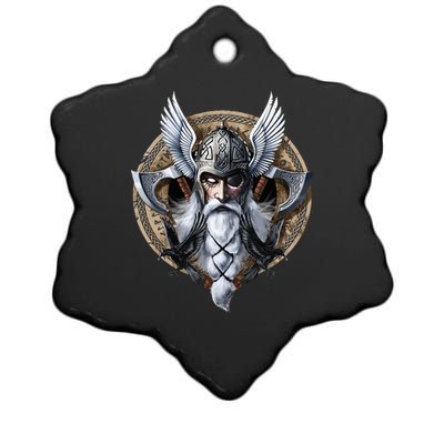 God Odin Norse Viking Warrior Nordic Pagan Ceramic Star Ornament