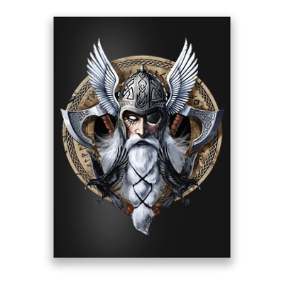 God Odin Norse Viking Warrior Nordic Pagan Poster