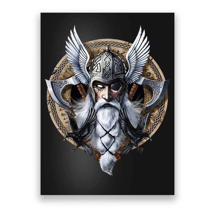 God Odin Norse Viking Warrior Nordic Pagan Poster