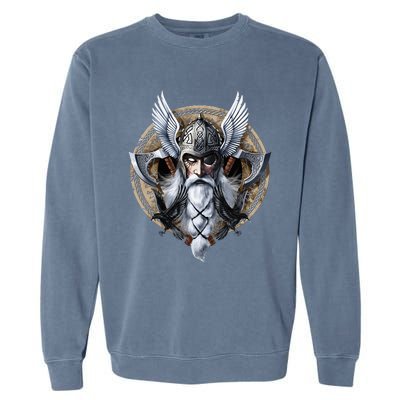 God Odin Norse Viking Warrior Nordic Pagan Garment-Dyed Sweatshirt