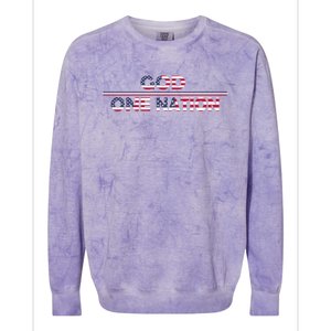 God One Nation Under God Patriotic For Christian Meaningful Gift Colorblast Crewneck Sweatshirt