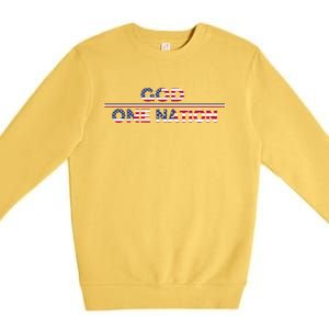 God One Nation Under God Patriotic For Christian Meaningful Gift Premium Crewneck Sweatshirt