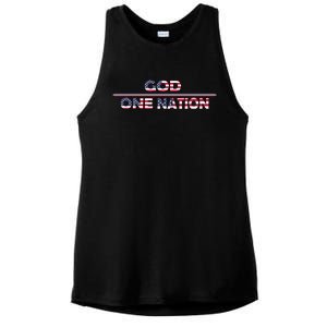 God One Nation Under God Patriotic For Christian Meaningful Gift Ladies PosiCharge Tri-Blend Wicking Tank