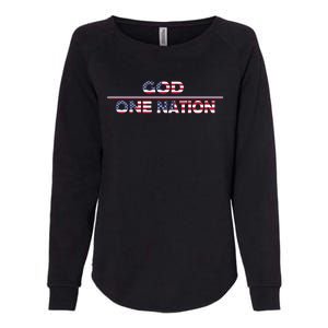 God One Nation Under God Patriotic For Christian Meaningful Gift Womens California Wash Sweatshirt