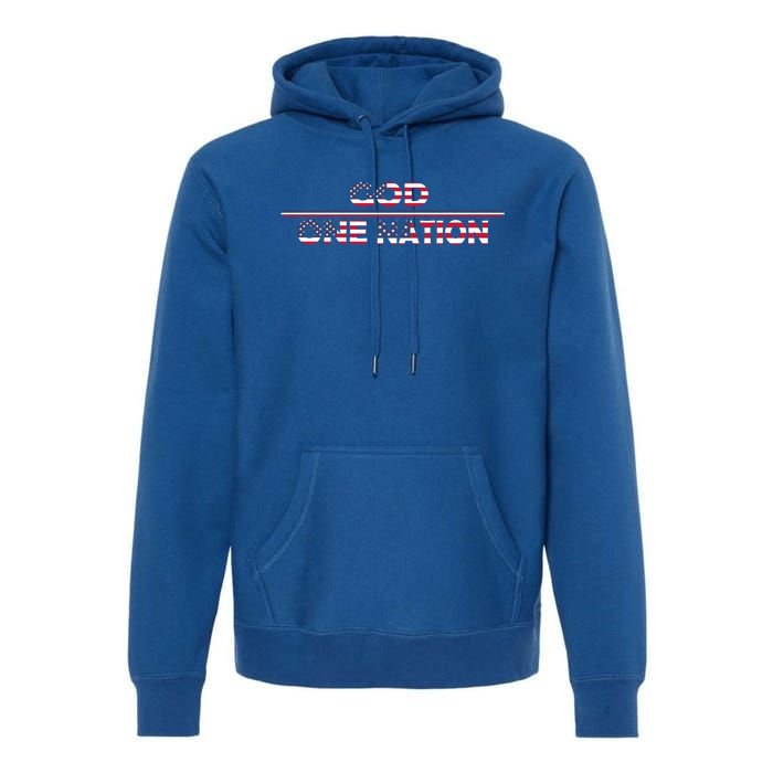 God One Nation Under God Patriotic For Christian Meaningful Gift Premium Hoodie