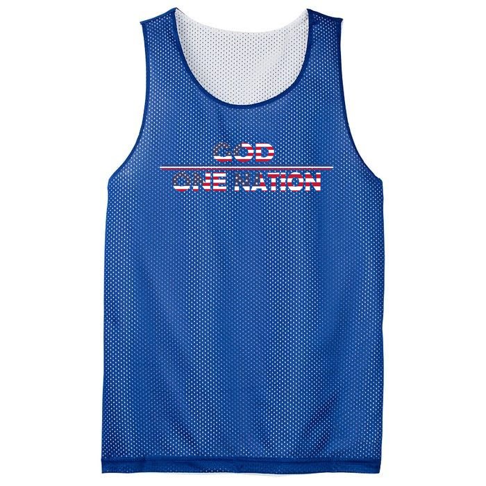 God One Nation Under God Patriotic For Christian Meaningful Gift Mesh Reversible Basketball Jersey Tank