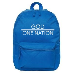 God One Nation Under God Patriotic For Christian Gift 16 in Basic Backpack