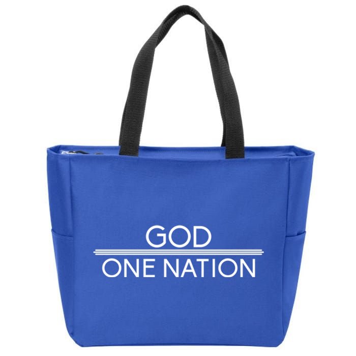 God One Nation Under God Patriotic For Christian Gift Zip Tote Bag