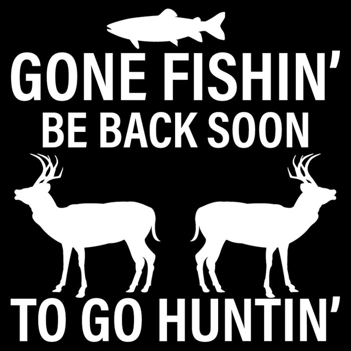 Gone Fishing Be Back Soon To Go Hunting USA-Made Doggie Bandana