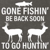 Gone Fishing Be Back Soon To Go Hunting Cotton Canvas Backpack