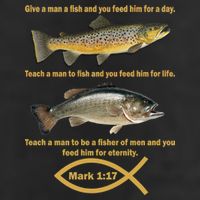 Gone Fishing Christian Quote Mark 1:17 Adult Drive Performance Visor