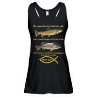 Gone Fishing Christian Quote Mark 1:17 Ladies Essential Flowy Tank