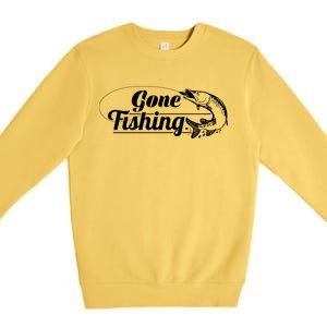 Gone Fishing Logo Premium Crewneck Sweatshirt