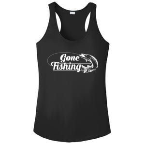 Gone Fishing Logo Ladies PosiCharge Competitor Racerback Tank