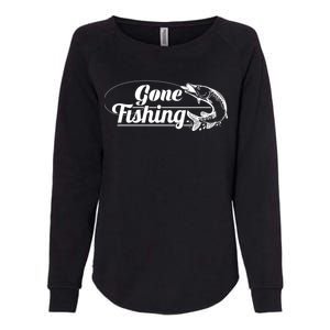 Gone Fishing Logo Womens California Wash Sweatshirt