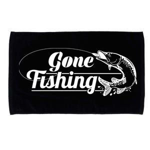 Gone Fishing Logo Microfiber Hand Towel