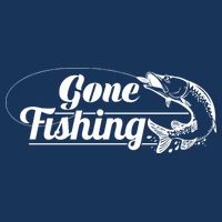 Gone Fishing Logo 7 Panel Mesh Trucker Snapback Hat